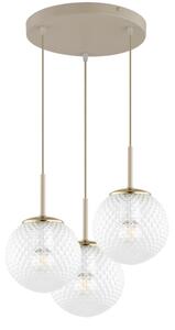 Brilagi - Полилей на кабел STELLA 3xE27/60W/230V бежов/златист