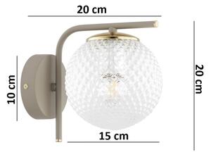 Brilagi - Стенна лампа STELLA 1xE27/60W/230V бежова/златна