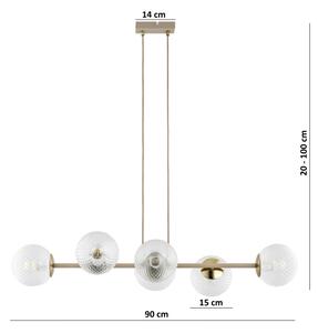 Brilagi - Полилей на кабел STELLA 6xE27/60W/230V бежово/златисто