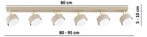 Brilagi - LED точково осветително тяло MONO 6xGX53/30W/230V бежово/златно