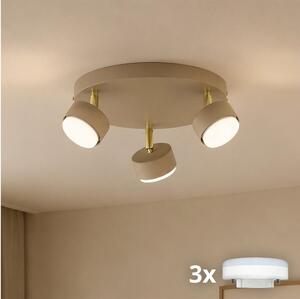 Brilagi - LED точково осветително тяло MONO 3xGX53/30W/230V бежово/златно