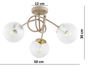 Brilagi - Прикрепен полилей STELLA 3xE27/60W/230V бежов/златен