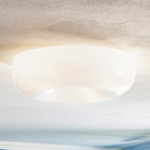 Foscarini Circus grande стъклен плафон, Ø 46 cm, Затъмняване, Бял, Дневна/трапезария, Стъкло, Дизайн