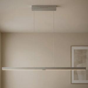 Knapstein LED висящо осветление Linn-L 128, никел, Затъмняване, Сив, Дневна/трапезария, Метал, Модерен