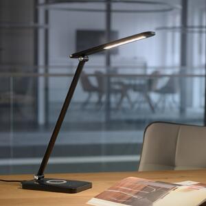 JUST LIGHT. GmbH LED настолна лампа Florentina, черна, Затъмняване, Черен, кабинет / офис, Пластмаса