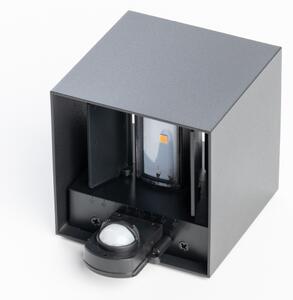 BRILAGI - LED външно стенно осветително тяло с сензор CUBE LED/6W/230V антрацит