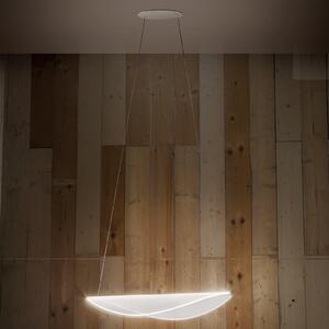 Stilnovo LED висяща лампа Diphy, 76 cm, DALI-димируема, Затъмняване, Бял, Дневна/трапезария, Метал, Модерен