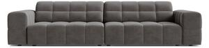 Сив кадифен диван 252 cm Chicago – Cosmopolitan Design