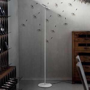 Linea Light LED подова лампа Joshua в бяло, Затъмняване, Бял, Дневна/трапезария, Метал, Модерен