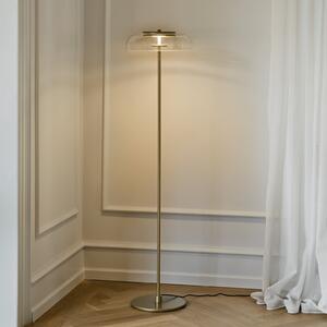 Nuura Aps LED стояща лампа Blossi, височина 120 cm, златист/прозрачен, Затъмняване, Злато / месинг, Дневна/трапезария, Метал, Скандинавски