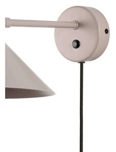 Globen Lighting стенна лампа Cannes, бежова, Ø 20 cm, Бежов, Дневна/трапезария, Метал, Скандинавски, Стенна розетка отдолу