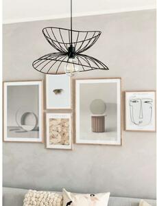 Globen Lighting Висяща лампа RAY, черна, Ø 45 cm, Затъмняване, Черен, Дневна/трапезария, Метал, Модерен
