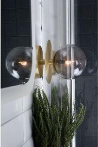 Globen Lighting стенна лампа ART DECO, месинг/сиво Ø 16cm IP44, Затъмняване, Сив, Дневна/трапезария, Метал, Дизайн, Глобус