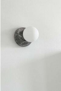 Globen Lighting стенна лампа Torrano, сива, Ø 13 см, IP44, Затъмняване, Сив, Дневна/трапезария, Стъкло, Дизайн, Глобус