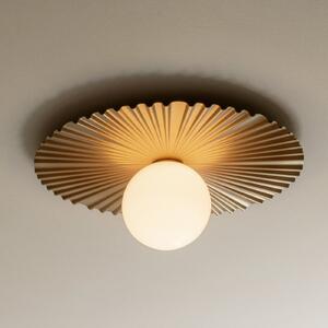 Nuura Aps стенна лампа Liila Muuse, Ø 42 cm, IP44, злато/опал, Затъмняване, Злато / месинг, Баня, Метал, Скандинавски
