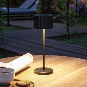 Paulmann LED слънчева настолна лампа Else, черна, IP44 dim, Затъмняване, Черен, Дневна/трапезария, Алуминий, Модерен, Соларно осветление
