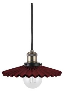 Globen Lighting Висяща лампа COBBLER, тъмночервена, Ø 25 cm, Затъмняване, Червен, Дневна/трапезария, Стъкло, Винтидж