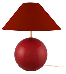 Globen Lighting Настолна лампа IRIS, тъмночервена, височина 39 cm, Червен, Дневна/трапезария, Стъкло, Винтидж
