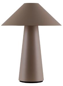 Globen Lighting акумулаторна настолна лампа Cannes, кафява, 26 cm, IP44, Затъмняване, Кафяв / ръждив, Дневна/трапезария, Пластмаса, Скандинавски