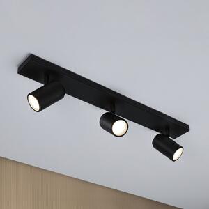Paulmann тавански прожектор Zyli черен дължина 60 cm 2-flg. IP44, Затъмняване, Черен, Баня, Метал, Модерен, Таван с много пламъци