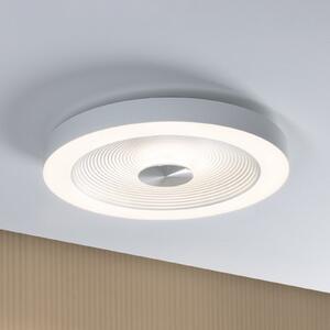 Paulmann LED плафон Volea, бял/сребрист Ø 40 cm IP44 dim, Затъмняване, Бял, Баня, Пластмаса, Модерен