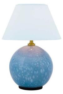 Globen Lighting акумулаторна настолна лампа IRIS, синя, височина 23 cm, Затъмняване, Син, Дневна/трапезария, Стъкло, Винтидж