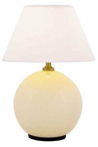 Globen Lighting акумулаторна настолна лампа IRIS, кремава, височина 23 cm, Затъмняване, Бежов, Дневна/трапезария, Стъкло, Винтидж