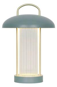 Nordlux LED акумулаторна настолна лампа Mirano, височина 29 cm, прашнозелено, метал, Затъмняване, Зелен, Дневна/трапезария, Метал, Скандинавски, Фенер