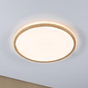 Paulmann LED плафон Atria Shine Ø42cm дъб IP44 3.000K, Дърво, Баня, Пластмаса, Модерен