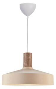Nordlux Висяща лампа Elvas, бежова, Ø 37 cm, метал/мрамор, Затъмняване, Бежов, Дневна/трапезария, Метал, Скандинавски