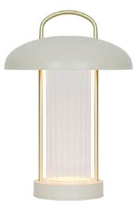 Nordlux LED акумулаторна настолна лампа Mirano, бежова, височина 29 cm, метал, Затъмняване, Бежов, Дневна/трапезария, Метал, Скандинавски, Фенер