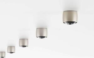 LOOM DESIGN LED плафон Air, сив, алуминий, Ø 10 cm, Затъмняване, Бежов, Дневна/трапезария, Алуминий, Модерен