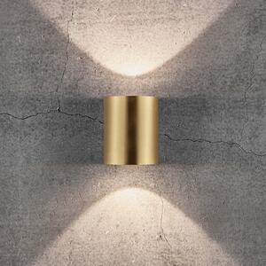 Nordlux LED външна стенна лампа Canto 2, 10 cm, месинг, Злато / месинг, Метал, Модерен
