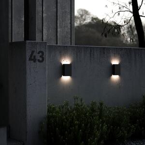 Nordlux LED външно осветление за стена Сгъваема, 15 x 21 cm, черна, Черен, Метал, Модерен, Стенна ъглова