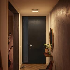 Philips Hue Светодиодна лампа за таван Enrave 26,1 см бяла, Затъмняване, Бял, Дневна/трапезария, Метал, Модерен