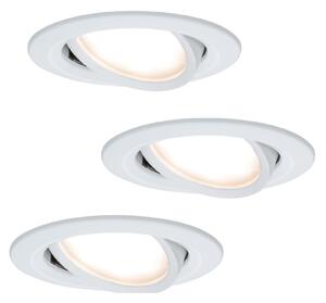Paulmann Coin Slim LED лампа за вграждане IP23 бяла 3 броя, Затъмняване, Бял, Дневна/трапезария, Метал, Осветителни тела за вграждане кръгли