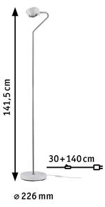 Paulmann 70920 - LED/7,5W Димируема подова лампа RAMOS 230V бяла/лъскав хром
