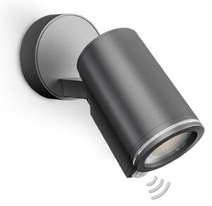 STEINEL Smart Sensor външен прожектор One SC, антрацит, IP44, Черен, Метал, Модерен, Стенни прожектори