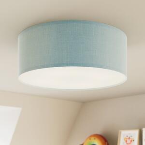 TK Lighting Таванска лампа Rondo Kids, Ø 38 cm, синя, Затъмняване, Син, Детска стая, Плат / текстил, Модерен