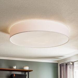 TK Lighting Таванна лампа Rondo, бяла Ø 80cm, Затъмняване, Бял, спалня, Плат / текстил, Модерен