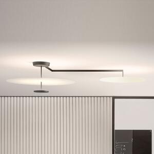 Vibia Flat LED таванска лампа 3-крилна Ø 55 cm бяла, Затъмняване, Бял, Дневна/трапезария, Метал, Скандинавски