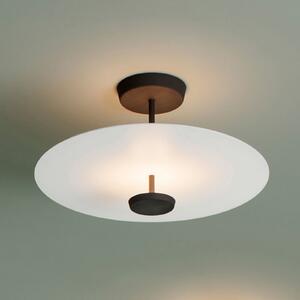 Vibia Flat LED таванска лампа 2-крилна Ø 55 cm бяла, Затъмняване, Бял, Дневна/трапезария, Метал, Скандинавски