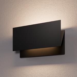 Lucande LED външно стенно осветление Meja, черно, метал, IP54, Черен, Метал, Модерен