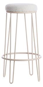 Кремав тапициран бар стол (височина на седалката 73 cm) Alice – Light & Living