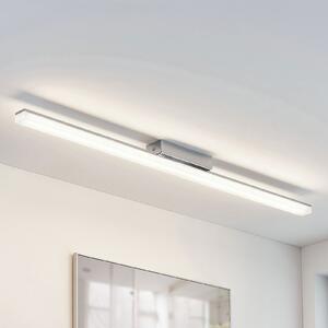 Lindby LED осветление за баня Levke, 100 cm, с възможност димиране, IP44, Затъмняване, Бял, Баня, Метал, Модерен