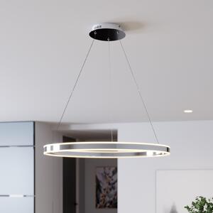 Lucande LED висящо осветително тяло Lyani, 80 cm, хром, с възможност за димиране, Затъмняване, Металик, Дневна/трапезария, Метал, Модерен