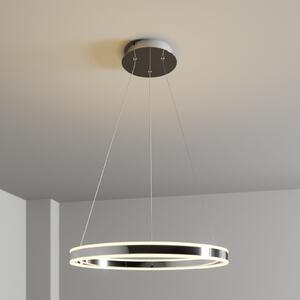 Lucande LED висящо осветително тяло Lyani, Ø 60 cm, хром, с възможност за, Затъмняване, Металик, Дневна/трапезария, Метал, Модерен