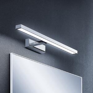 Lindby LED светлина за огледало Jukka, 60 cm, хром, метал, IP44, Металик, Баня, Алуминий, Модерен