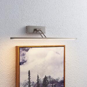Lucande Thibaud LED лампа за картина, никел, 51,4 cm, Сив, Дневна/трапезария, Метал, Модерен