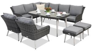 Градинска мебел Bilbao Comida 7 + 2 пуфа Garden Point